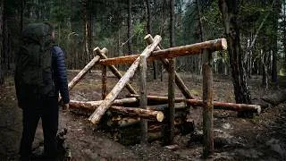 Thumbnail: Building a Dugout Shelter in the Wild Forest | Part 1