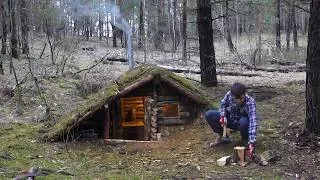 Thumbnail: Silent Bushcraft in a Hidden Dugout | Rainy Spring Forest Shelter