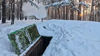Thumbnail: Сozy night in a House Underground - saved from Snowstorm and -26 c°