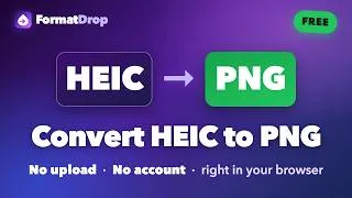 Thumbnail: HEIC to PNG — Free Converter for iPhone Photos (Nothing Uploaded)
