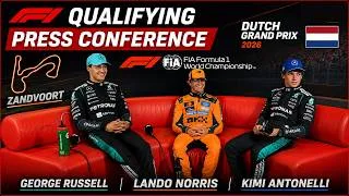 Thumbnail: F1 Qualifying Press Conference - Dutch GP | Lando Norris, George Russell, Kimi Antonelli