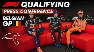 Thumbnail: F1 Qualifying Press Conference - Belgian GP | Kimi Antonelli, Max Verstappen, Lando Norris