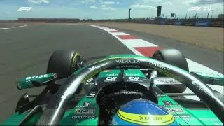 Thumbnail: Fernando Alonso's car suffered a failure, during the British GP formation lap.