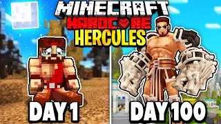 Thumbnail: I Survived 100 Days as HERCULES in Minecraft.. Here's What Happened..