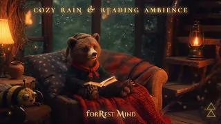 Thumbnail: ☔️🐻 Dreamy Reader... Little Bear • Rain & Soft Cozy Music • Reading Ambience