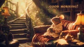 Thumbnail: 🍃 A Peaceful Morning with Mrs. Mouse 🐭 Cozy Morning Ambience, Birdsong & Fantasy Ambient Music