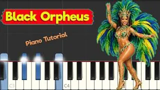 Thumbnail: Black Orpheus (Manhã de Carnaval) - EASY Jazz Piano Tutorial (~Midi and Sheets in description~)