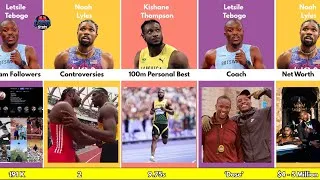 Thumbnail: Comparison: Noah Lyles vs Kishane Thompson vs Letsile Tebogo