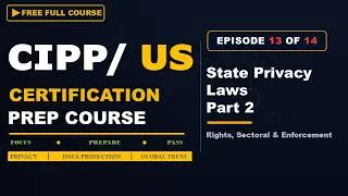 Thumbnail: CIPP/US Prep Series Ep13: State Privacy Laws Part 2 — Rights, Sectoral Laws & Enforcement