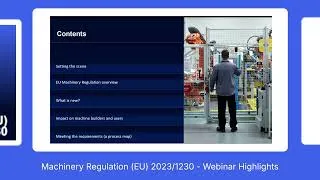 Thumbnail: Machinery Regulations (EU) 2023/1230 - Webinar Highlights
