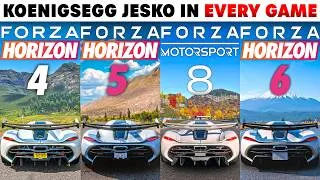 Thumbnail: The Evolution of the Koenigsegg Jesko in Every Forza Game | Has it Gotten Faster?