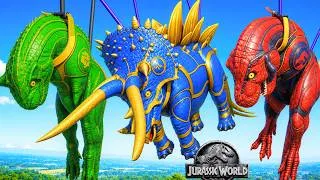 Thumbnail: My Dinosaur Color Series Started with TRex, Spinosaurus and Stegoceratops | Jurassic World Evolution