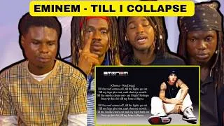 Thumbnail: Rappers : reacts to Eminem -   Till I collapse lyrical video