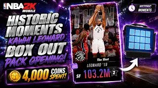Thumbnail: KAWHI LEONARD HISTORIC MOMENTS BOX OUT PACK OPENING! 🤯🔥 | NBA 2K Mobile