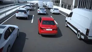 Thumbnail: Audi A4 traffic jam assistant system animation