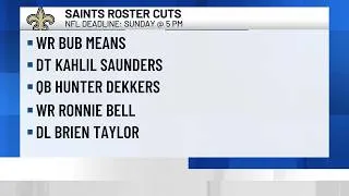 Thumbnail: Saints waive 10 players ahead of roster cutdown deadline