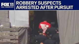 Thumbnail: Police arrest robbery suspects in DTLA after high-speed chase