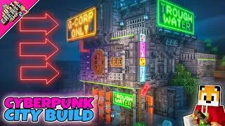 Thumbnail: I built a HUGE CYBERPUNK FACTORY in Minecraft Create Mod