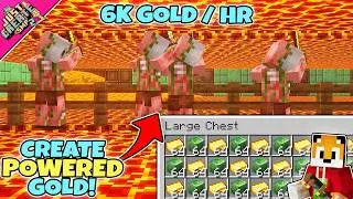 Thumbnail: I built a MASSIVE GOLD FARM in Minecraft Create Mod
