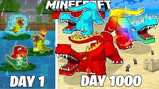 Thumbnail: I Survived 1000 Days As A Lava Crocodile!