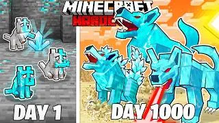 Thumbnail: I Survived 1000 Days As A Diamond Wolf!