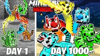 Thumbnail: I Survived 100 Days as an ELEMENTAL TIGER in HARDCORE Minecraft