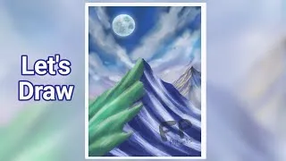 Thumbnail: Mountain Landscape Drawing/ Digital Art Process