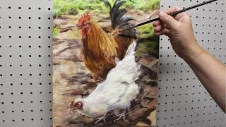 Thumbnail: Oil Painting Time Lapse | Free Range Chickens