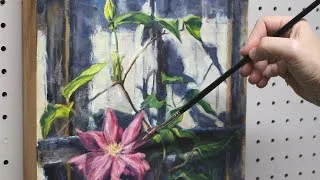 Thumbnail: Clematis Vine | Oil Painting Time Lapse + Varnishing