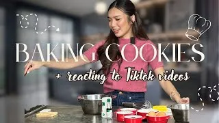 Thumbnail: BAKING COOKIES + REACTING TO TIKTOK VIDEOS | Francine Diaz