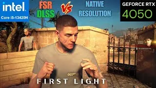 Thumbnail: 007 First Light on RTX 4050 | All Settings Tested – DLSS FG vs FSR 3.1.5 vs Native
