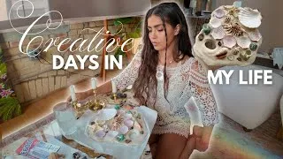 Thumbnail: I Spent a Week Living More Creatively ⋆˚꩜｡⋆🐚🫧 making art, DIY seashell palette & getting outside