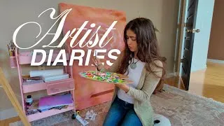 Thumbnail: Artist Diaries 🎨🧺✷ Art Studio Reset, Refreshing My Small Business Website & Painting! 
