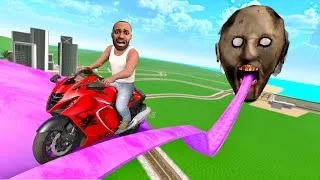 Thumbnail: Franklin Found Longest Slide To Granny Head In Indian Bike Driving 3D