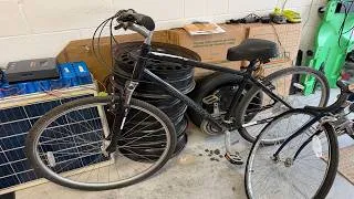Thumbnail: turning my blue road bike into a black cruiser with a taped seatpost