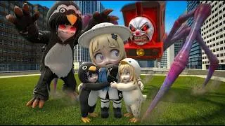 Thumbnail: What Happened? EVIL Choo-Choo Charles & GUGU GAGA Are Hunting 3 Sisters!😱 in GMOD | Freary Mod EP 26