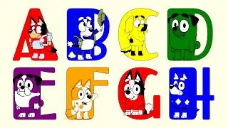 Thumbnail: Bluey's Alphabet Phonic Sounds Pictures | A–Z ABC Learning for Kids | @freeforlearn