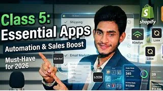 Thumbnail: Shopify Essential Apps Installation & Setup | Shopify Store & Dropshipping Course | Class 5