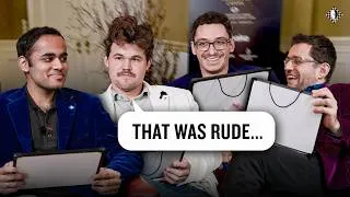 Thumbnail: The Everyday Tasks GMs Secretly Hate 🤬 w/ Magnus Carlsen, Levon Aronian, Fabiano Caruana & Arjun