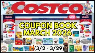 Thumbnail: 🚨MARCH 2026 Costco Coupon Book Preview (3/2-3/29)🔥Clorox, Poppi, Premier Protein, Nescafe, IV!