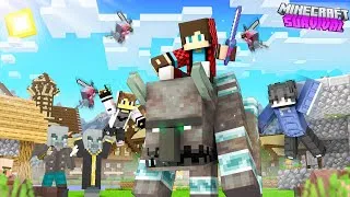 Thumbnail: Finally, We defeated a Raid in Minecraft Survival [Ep.8]