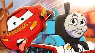 Thumbnail: Lightning McQueen vs Thomas the Tank Engine - RAP BATTLE! - ft. @rustage & @EricTheAudible