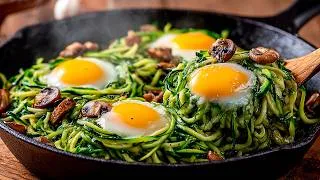 Thumbnail: I just poured eggs over zucchini! It's delicious! A quick zucchini recipe!