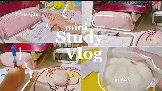 Thumbnail: -: ✧ mini study vlog| new setup, timelapse, productive day, break, short film