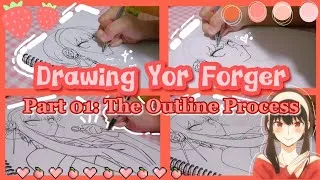 Thumbnail: 🍓Drawing Yor Forger💖 Part 01: The Outline Process☁️ #SpyxFamily