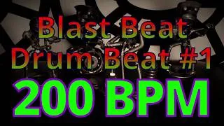 Thumbnail: 200 BPM - Blast Beat #1 - Gaerea - Behemoth - White Ward - 4/4 - #DrumBeat - #metal - #BlastBeat 🥁🔥💀