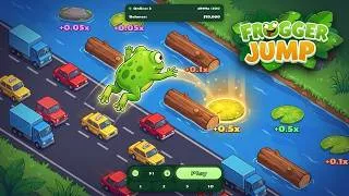 Thumbnail: Frogger Jump (Vortex Games) — Review en Strategie | Arcade Casino Game, Multipliers en Cashout 2026