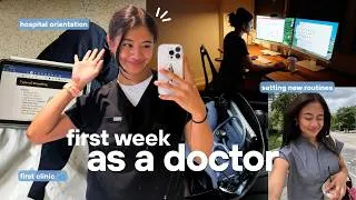 Thumbnail: my first week as a doctor 🩺 | starting residency, seeing patients & apartment updates