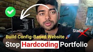 Thumbnail: Config Driven Website 😱, Stop Hardcoding Portfolio 🚀