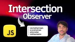 Thumbnail: Intersection Observer Explained with example 🚀 #javascript